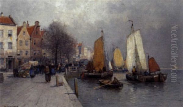 Segelschiffe Im Hafen - view 1