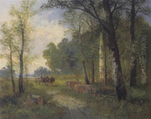 Fuhrwerk Am Waldweg - view 1