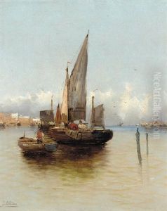 Fishing Boats By A Port
