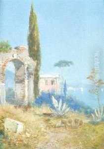 The Bay Of Fichatella by Georg Fischhof