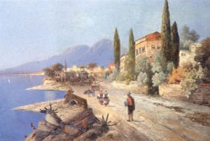 On The Italian Coast by Georg Fischhof