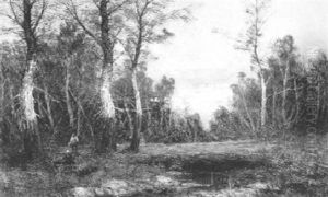 Waldlandschaft Mit Figurlicher Staffage by Georg Fischhof