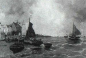 Niederlandische Hafenstadt by Georg Fischhof