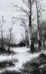 Verschneite Lichtung An Einem Winterlichen Sp,tnachmittag by Georg Fischhof
