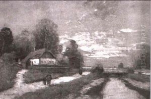 Bauernhaus In Weiter Kanallandschaft