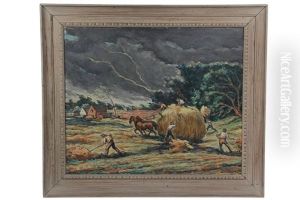 Haying, Racing The Thunderstorm by William Fisher