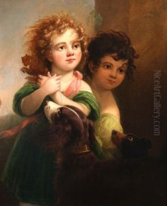 Children With Their Pets by Alvan Fisher