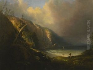 Sunlit Cove In Early Spring by Alvan Fisher