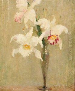 White & Pink Orchids by Anna S. Fisher