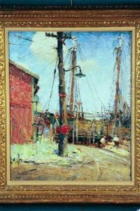 Fishing Boat At Dock by Anna S. Fisher