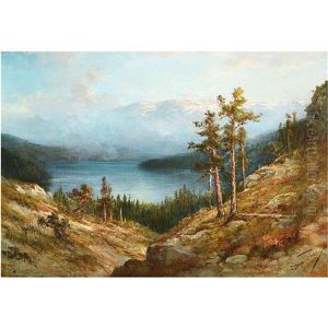 Rugged Mountain Landscape by Hugo Anton Fisher