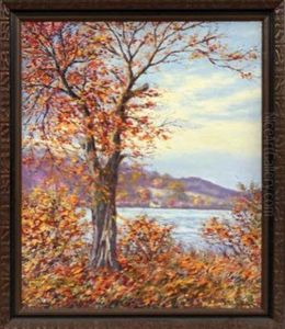 Fall Landscape With Water by Hugo Melville Fisher