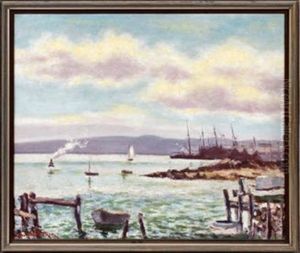 Harbor Scene by Hugo Melville Fisher