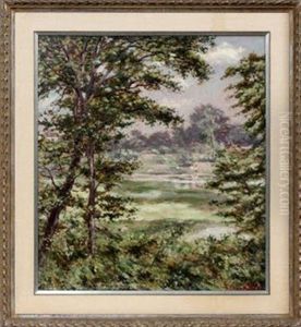 Landscape With Trees & Water by Hugo Melville Fisher