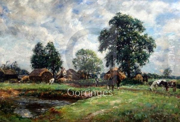 Horses In A Meadow - view 1