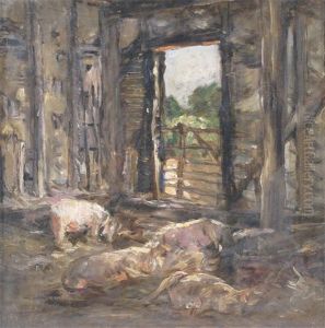 Pigs In A Barn by Mark Fisher