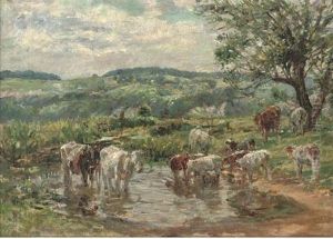 Cattle Watering by Mark Fisher