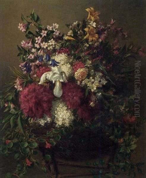 Summer Flowers In A Basket - view 1