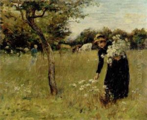 The Artist's Wife Picking Flowers The Artist's Wife Picking Flowers