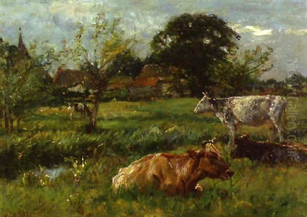 Cattle In A Watermeadow - view 1