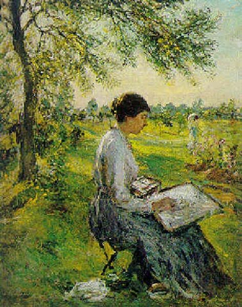 The Artist's Daughter At Hatfield Heath - view 1