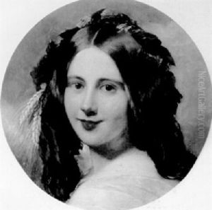 Portrait Of Mrs. Anne Paddon, Head And Shoulders In A Black Lace Shawl