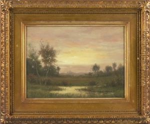 Sunset Meadow Scene by William Crothers Fitler