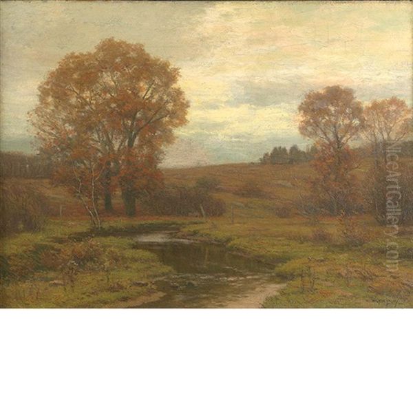 River Landscape, Autumn, New York - view 1