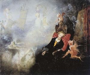 The Artist's Dream - Begot Of Nothing But Vain Fantasy Which Is As Thin Of Substance As The Air by John Anster Fitzgerald