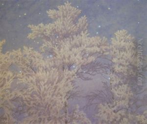 Hoar Frost And Stars by Gustaf Fjaestad