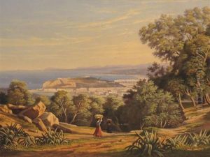 Vue Panoramique De La Baie De Nice Du Mont Boron by Gregoire Isidore Flacheron