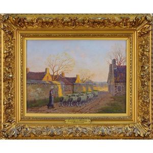 Evening Scene, Brittany by H. Peabody Flagg