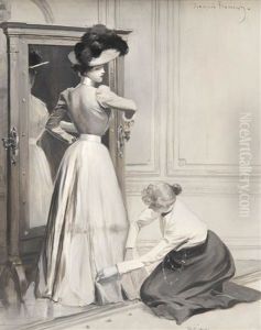 Chez La Modiste by Francois Flameng