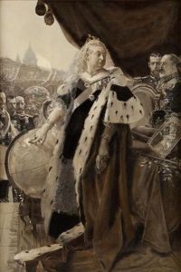 Queen Victoria (+ Another, Engraving On Silk; 2 Works) Queen Victoria (+ Another, Engraving On Silk; 2 Works)