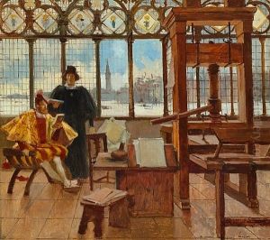 Untitled (study For Jean Grolier In The House Of Aldus Manutius)