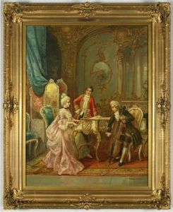 An Afternoon Music Lesson by Francois Flameng