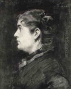 Portrait De Femme by Flameng, Leopold