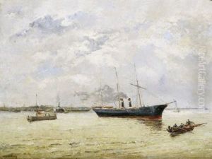 Marine by Marie Auguste Flameng