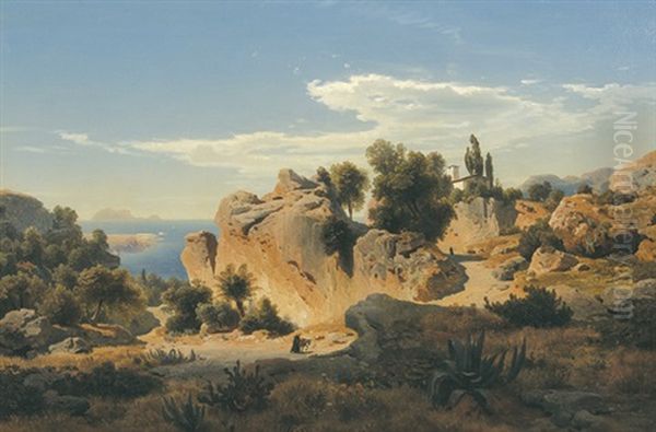 Blick Von Der Kuste Auf Capri - view 1