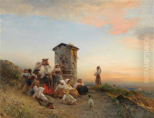 Frauen Am Brunnen In Der Campagna Romana - view 1
