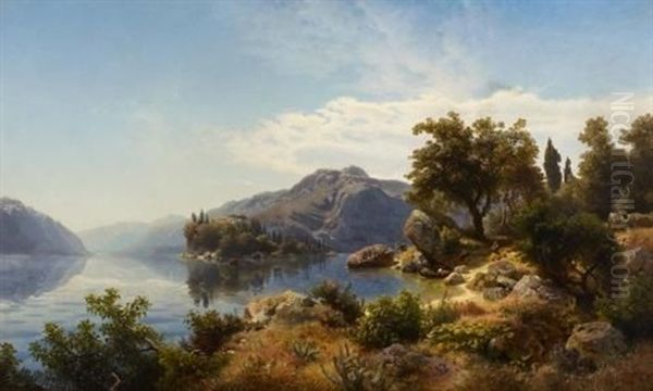 Oberitalienische Landschaft Am See - view 1