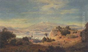 Italienische Kustenlandschaft by Albert Flamm