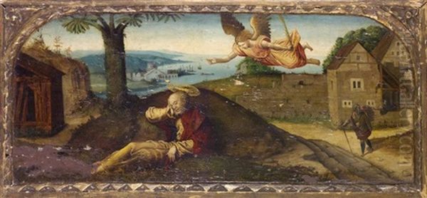 Saint Alexis (?) Au Repos Devant Un Paysage Cotier - view 1