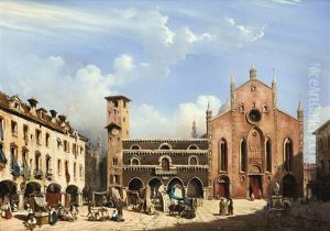 Como, View Of The Broletto And The Old Cathedral