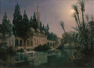 La Mosquee D'urfa by Eugene Napoleon Flandin
