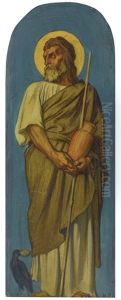 Elisee, Study For The Decoration Of The Nave Of Saint-germain-des-pres, Paris by Hippolyte Flandrin
