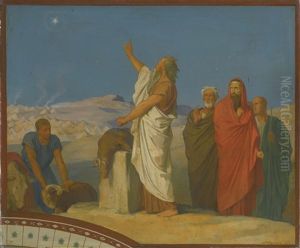 Baalam Prophetise Qu'un Astre S'elevera Du Milieu D'israel, Study For The Decoration Of The Nave Of Saint-germain-des-pres, Paris