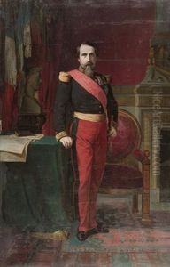 Napoleon Iii En Uniforme De General De Division, Dans Son Grand Cabinet Aux Tuileries by Hippolyte Flandrin