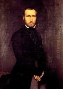 Portrait D'homme by Hippolyte Flandrin