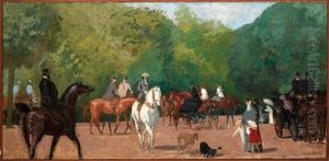 Cavaliers Au Bois by Jules Flandrin